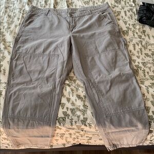 AEO womens carpenter style light wash gray pants
